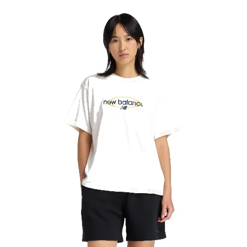 Koszulka damska New Balance WT61Z7OQSST – beżowa