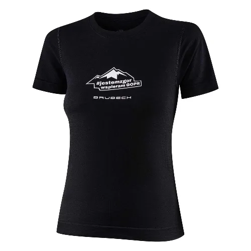 Koszulka damska wełniana z krótkim rękawem Brubeck Outdoor Wool Pro GOPR
