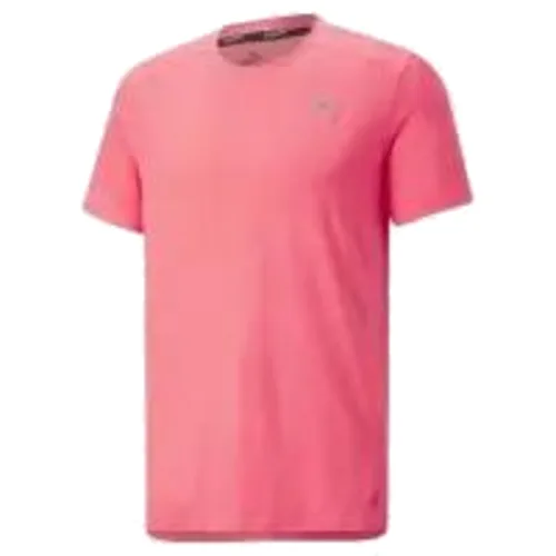 Koszulka do biegania męska PUMA Run Cloudspun SS Tee Pink/Silver
