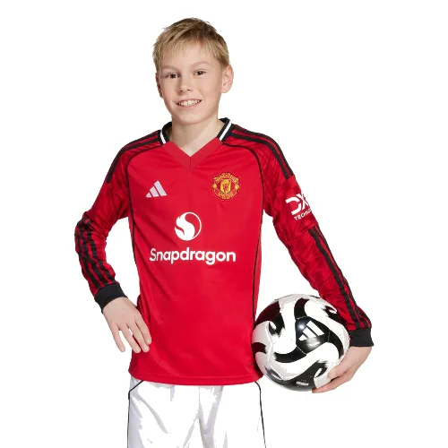 Koszulka Manchester United 25/26 Long Sleeve Home Kids