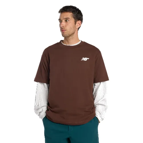Koszulka męska New Balance Numeric MT53706ABJ– brązowa