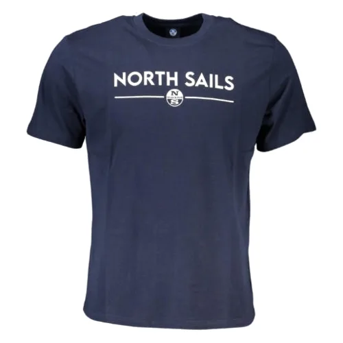 Koszulka męska North Sails z bawełny, Regular fit, Granatowa
