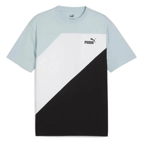 Koszulka Mężczyzna Puma Power Colorblock turkusowy