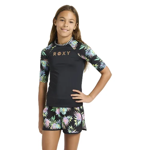 Koszulka rash vest z krótkim rękawem dla Dziewczynki ROXY ACTIVE