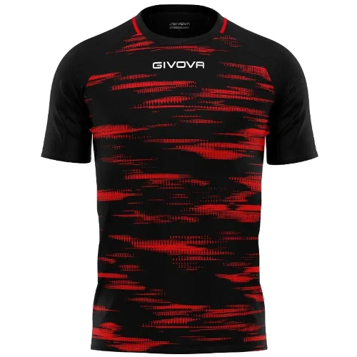 Koszulka sportowa Givova Pixel czarno-czerwona