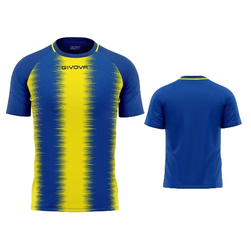 Koszulka sportowa Givova Stripe w kolorze królewsko-żółtym niebieskim