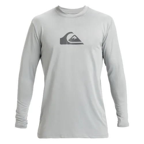 Koszulka surfingowa z długim rękawem UPF 50 dla Mężczyzn EVERYDAY SURF Szary