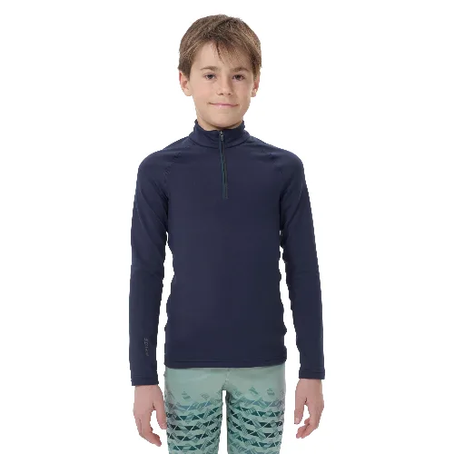 Koszulka termoaktywna narciarska dla dzieci Wedze BL 500 1/2 zip