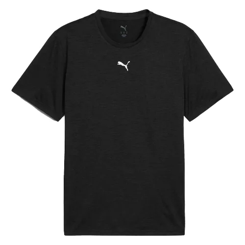 Koszulka treningowa męska Puma TAD ESSENTIALS HEATHER CAT czarna 52592001