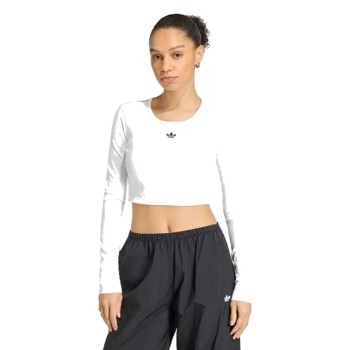 Koszulka z długim rękawem Essentials Rib Cropped
