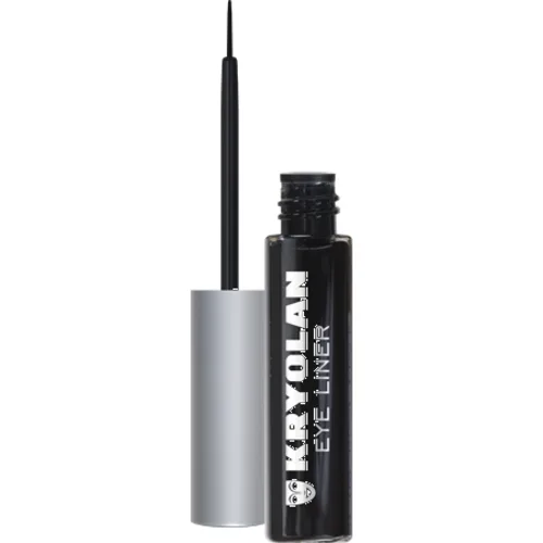 Kryolan Eye Liner w Płynie z Pędzelkiem Black