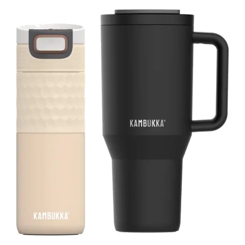 Kubek termiczny Rio Night Rider + Etna Grip Barely Beige Zestaw Kambukka Cortado