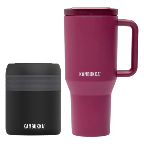 Kubek termiczny Rio + termos obiadowy Zestaw Kambukka Blackcurrant Juice