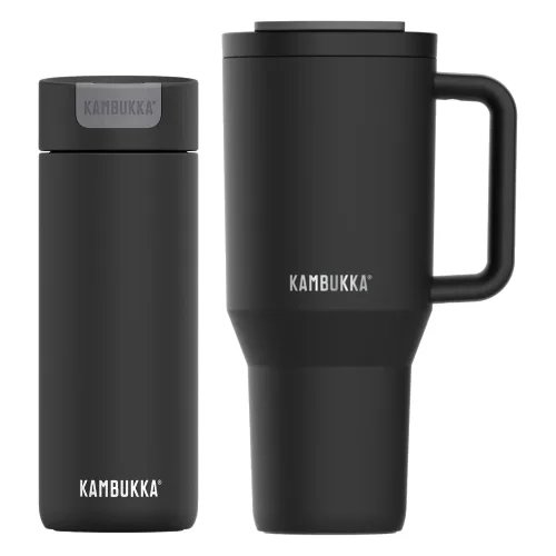 Kubek termiczny Rio ze słomką + kubek na kawę Olympus Kambukka Overnight Brew