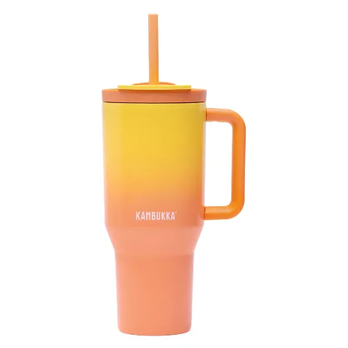 Kubek termiczny ze słomką butelka termiczna Rio 950ml - Soft Sunrise