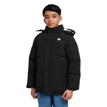 Kurtka dziecięca New Balance LAKB0287BK – czarna
