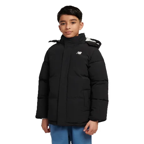 Kurtka dziecięca New Balance LAKB0287BK – czarna