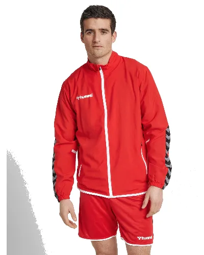 Kurtka poliestrowa Hummel Authentic Micro Jacket czerwona
