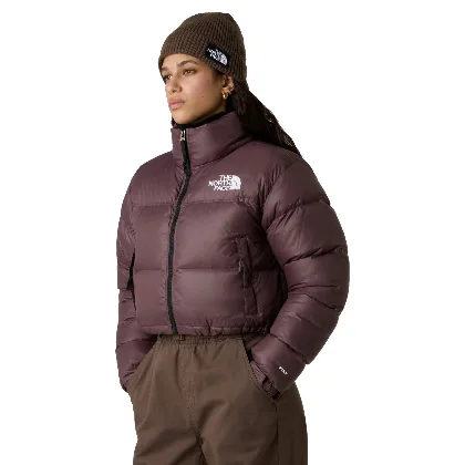 Kurtka puchowa damska The North Face NUPTSE SHORT fioletowa NF0A5GGEBQ7