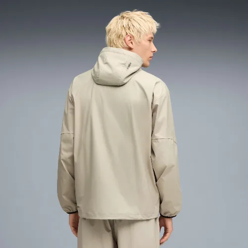 Kurtka z kapturem męska Puma PUMATECH RELAXED WOVEN beżowa 63441961