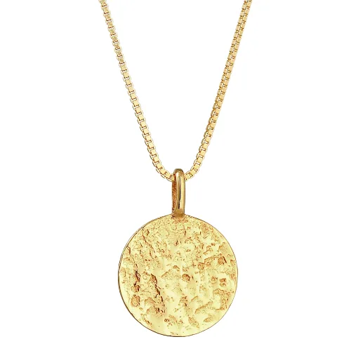 KUZZOI Męski wisiorek płytka Basic młotkowany w srebrze 925 Sterling Silver Naszyjniki 1 ct Męskie