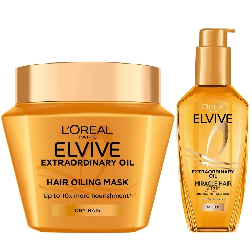 L'Oréal Paris Elvive Extraordinary Oil Mask & Oil Treatment Bundle