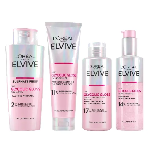 L'Oréal Paris Elvive Glycolic Gloss Glossing Routine for Dull Hair