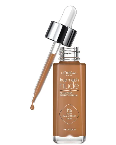 L'Oréal Paris True Match Nude Plumping Tinted Serum (Various Shades) - 7-8 Tan-Deep