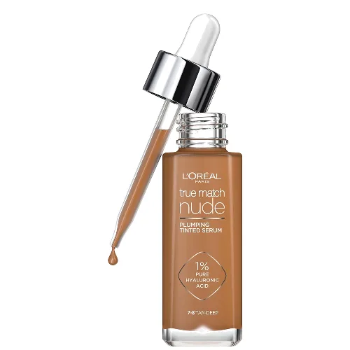 L'Oréal Paris True Match Nude Plumping Tinted Serum (Various Shades) - 7-8 Tan-Deep