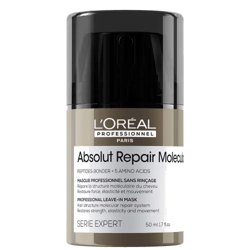 L'Oréal Professionnel Absolut Repair Molecular Leave-In Mask Travel Size, For Damaged Hair 50ml