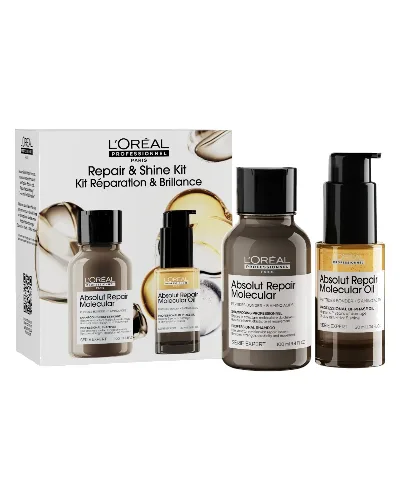 L'Oréal Professionnel Absolut Repair Molecular Mini Duo Zestaw: szampon 100 ml + olejek 30 ml