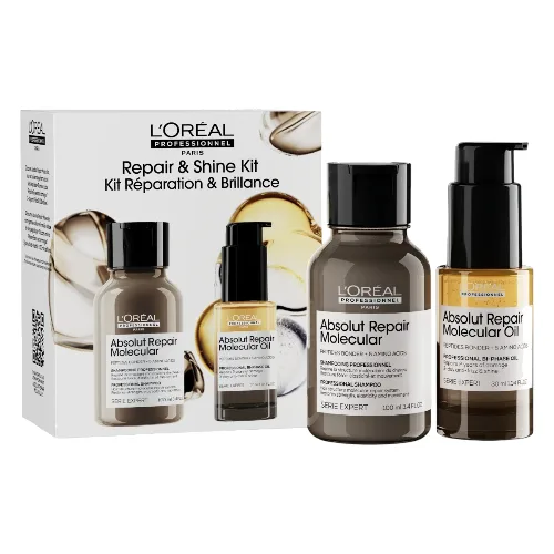 L'Oréal Professionnel Absolut Repair Molecular Mini Duo Zestaw: szampon 100 ml + olejek 30 ml
