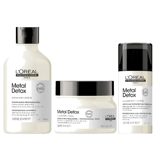 L'Oréal Professionnel Metal Detox Shampoo Masque and Leave-in Cream Bundle