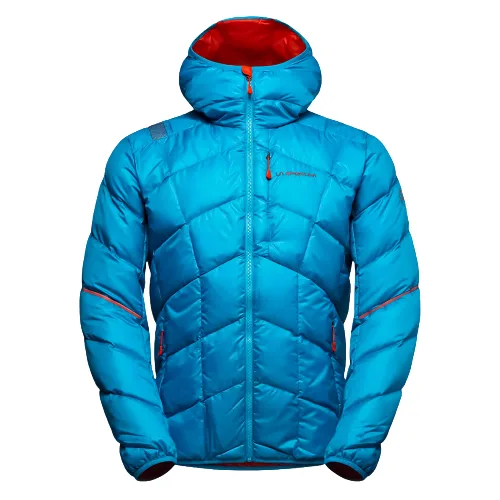 La Sportiva Pinnacle Down Jkt M L82 614322 Tropic Blue/Cherry Tomato