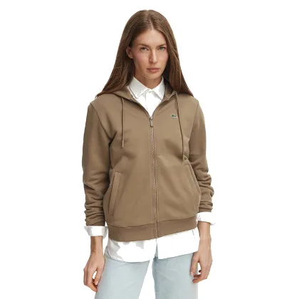 Lacoste Bluza SF5256 Brązowy jasny Regular Fit