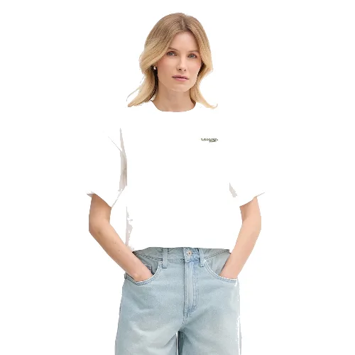 Lacoste crop top damski bawełniany