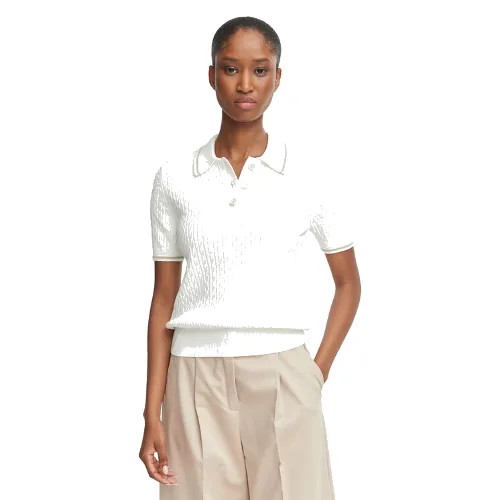 Lacoste Polo AF0972 Kremowy Slim Fit