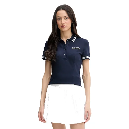 Lacoste polo damskie z bawełną