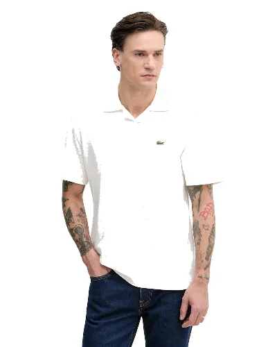 Lacoste polo męskie z dodatkiem lnu