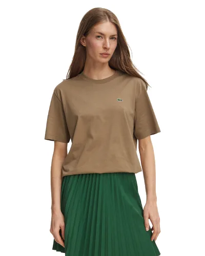 Lacoste T-Shirt TF7215 Brązowy jasny Regular Fit