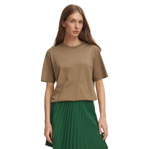 Lacoste T-Shirt TF7215 Brązowy jasny Regular Fit