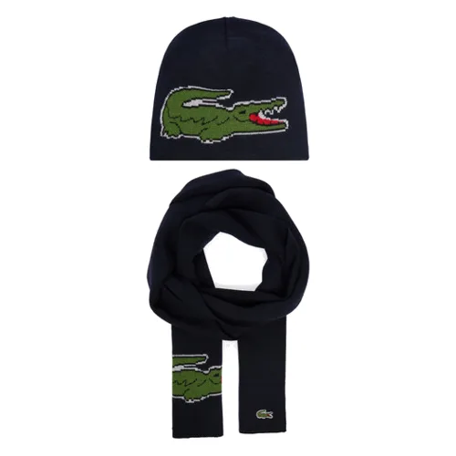 Lacoste Zestaw szalik i czapka RB1515-00 Granatowy