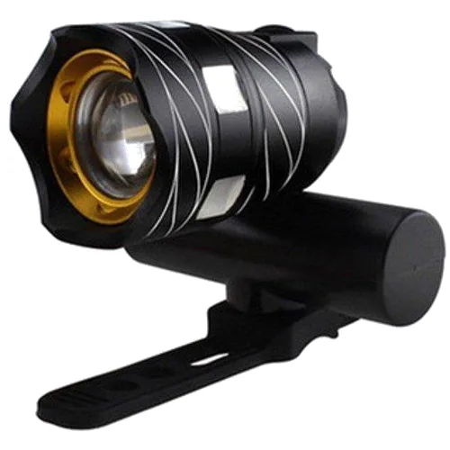 Lampka rowerowa przednia - ładowana przez USB - czarna - 450 lumenów