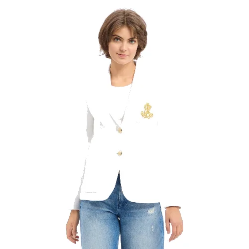 Lauren Ralph Lauren Blezer Kobiety Bawełna biały