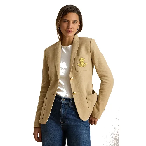 Lauren Ralph Lauren marynarka jednorzędowa damska bawełniana z elastanem