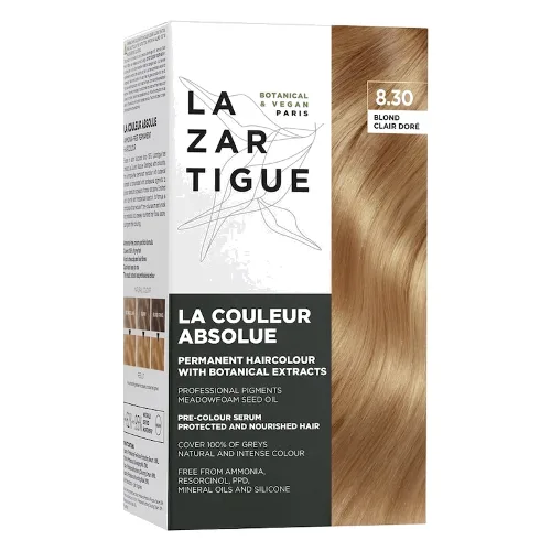 Lazartigue LA COULEUR ABSOLUE 6.30 GOLDEN DARK BLONDE Farby do włosów 60 ml Jasnobrązowy