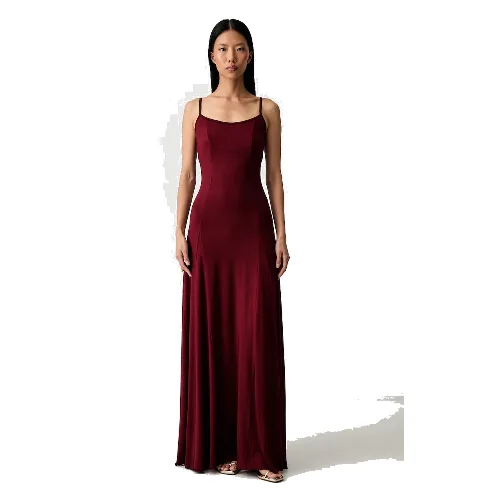 Le Privé sukienka z lyocellu MEL BORDEAUX