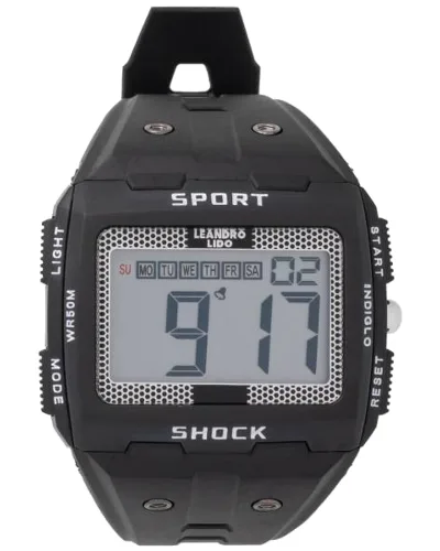 LEANDRO LIDO "Sterpeto" Unisex Zegarek sportowy czarne cętki