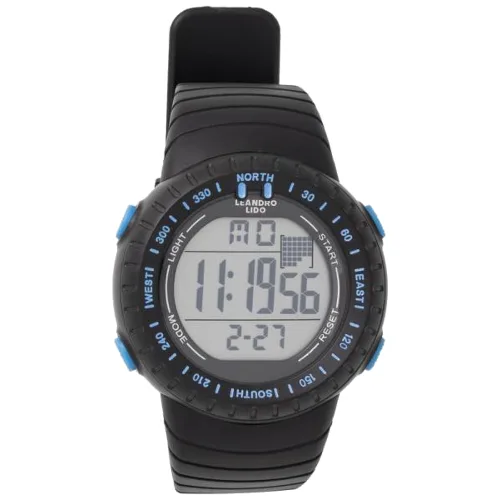 LEANDRO LIDO "Vescia" Unisex Zegarek sportowy czarny/niebieski