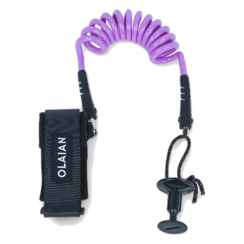 Leash do bodyboardu Olaian 500 2 w 1 na nadgarstek/biceps z plugiem
